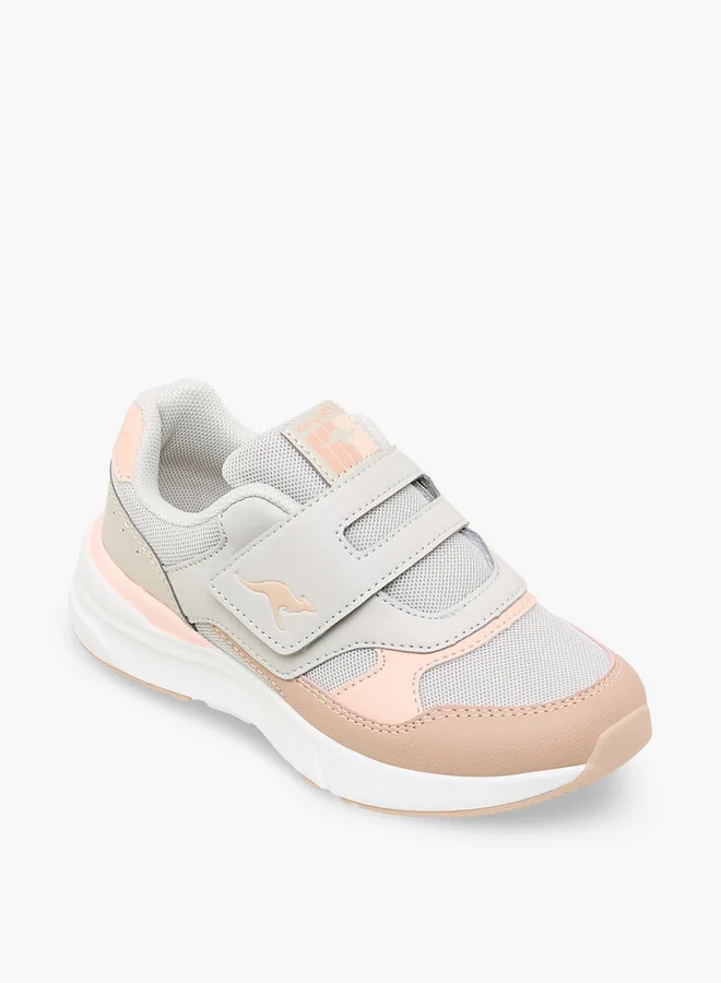 كانغاروس Kids Panelled School Shoes With Hook And Loop Closure